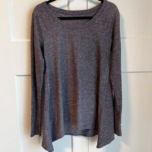lululemon purple heather long sleeve pullover - Size 10